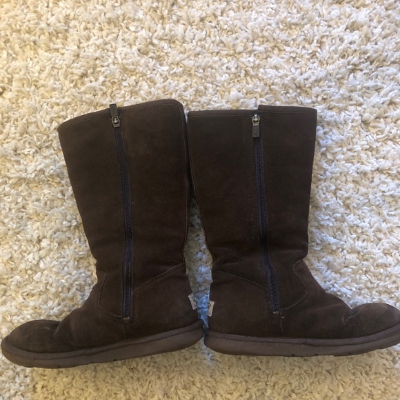 UGG Shoes - Dark brown ugh boots with zipper! UGG Shoes - Dark brown ugh boots with zipper!